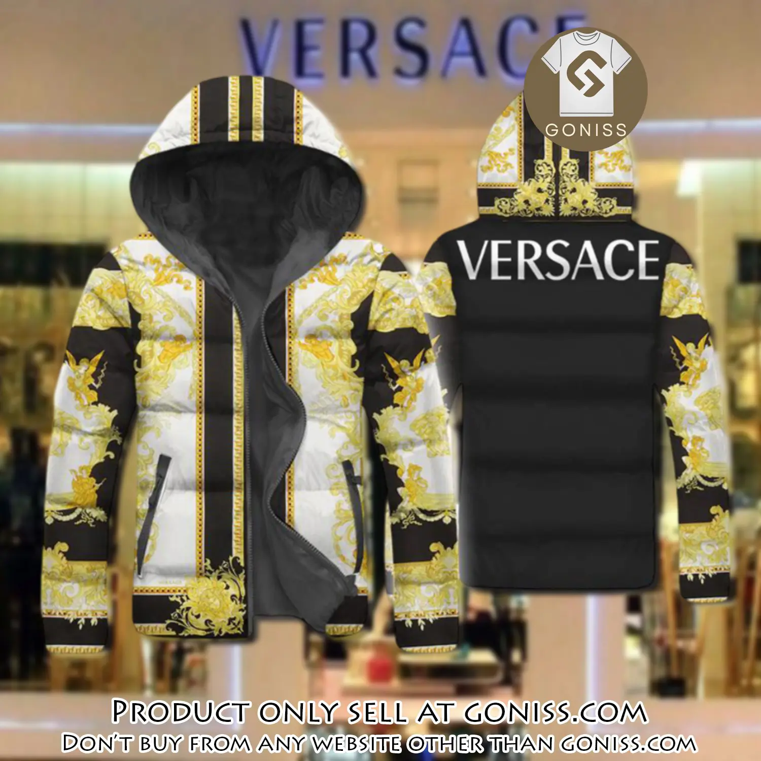 Versace downfilled coat ultralight down jacket outdoor jacket warm outwear dfj1023 gn0815583